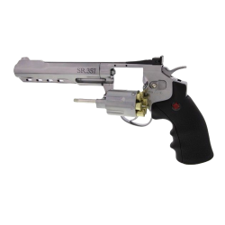 Crosman SR357 CO² Revolver, SIDABRINIS
